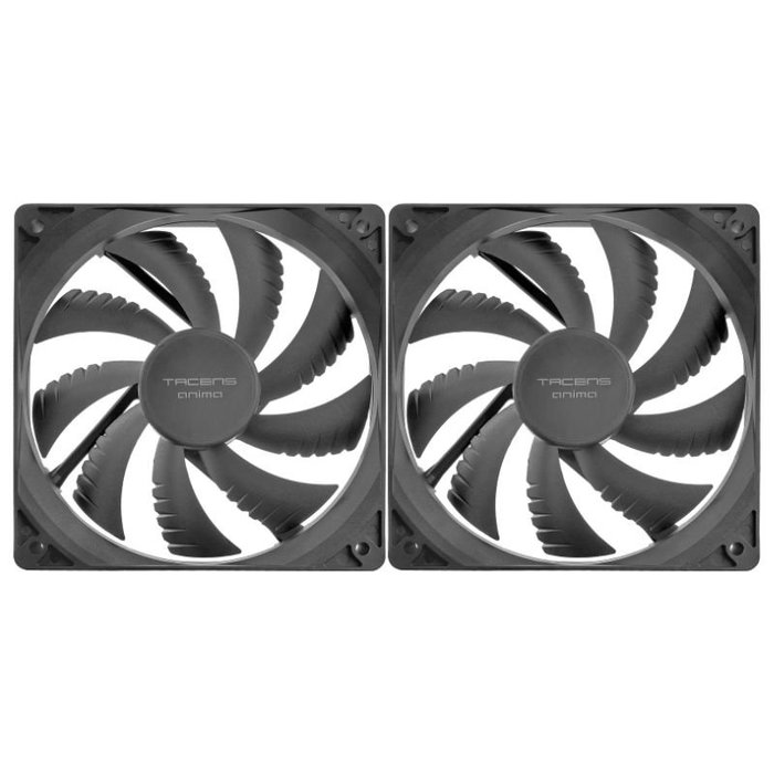Tacens Pack 2 Ventilador PC Interno Anima AF12X2 12x12 14dB Fluxus Bearing Air-Guide Bajo Ruido